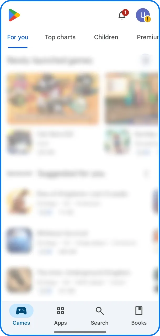 Open Google Play to access the Stake app.