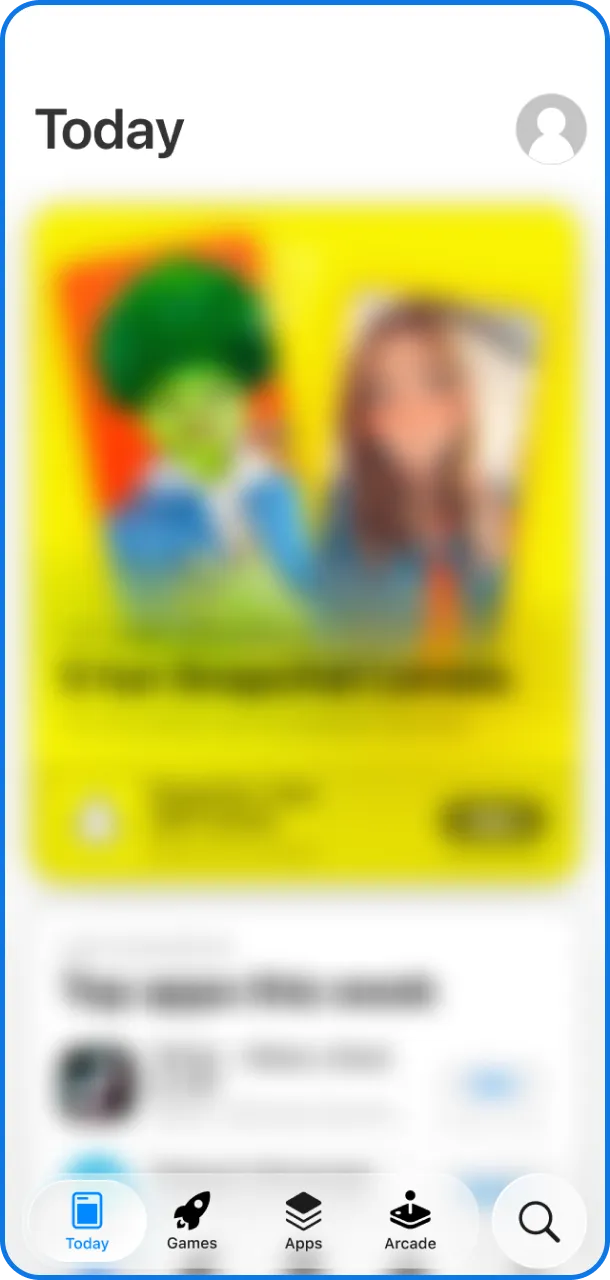 Open the store to access the Stake app.