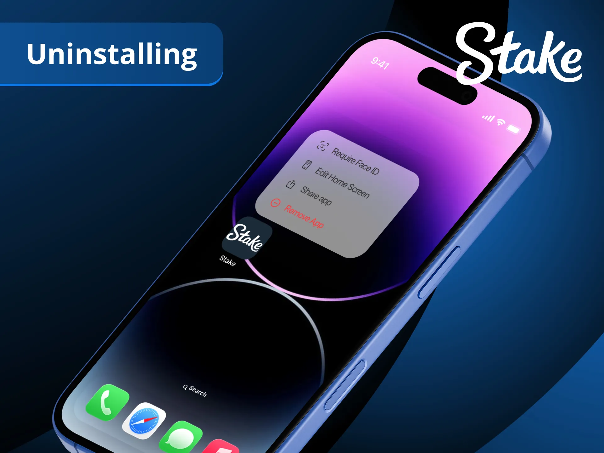 Manage your apps while returning to Stake fun.