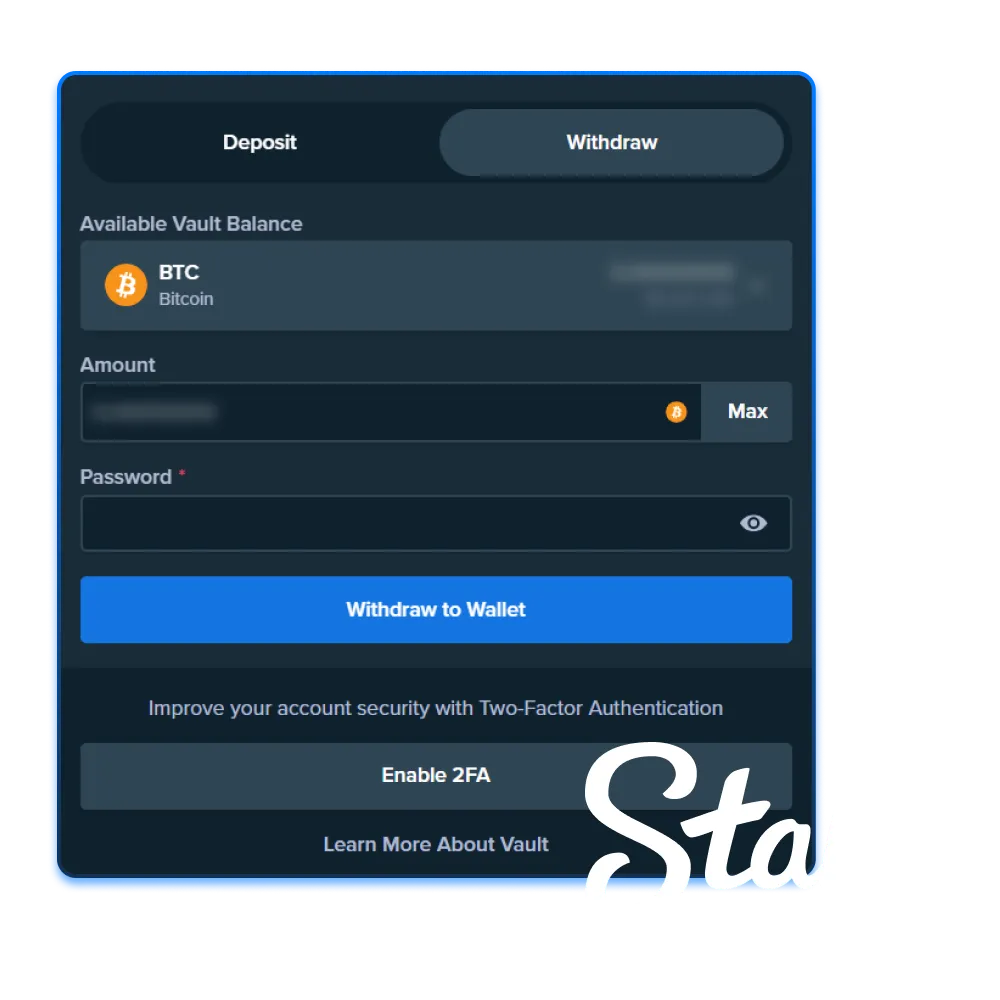 Withdraw your winnings smoothly on Stake.