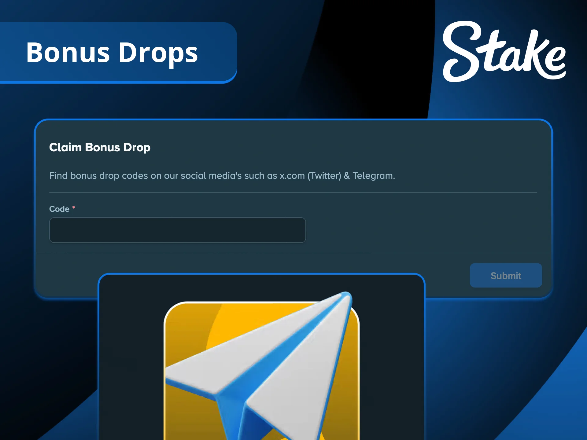 Learn what Stake bonus drops are and how to claim them in real-time.