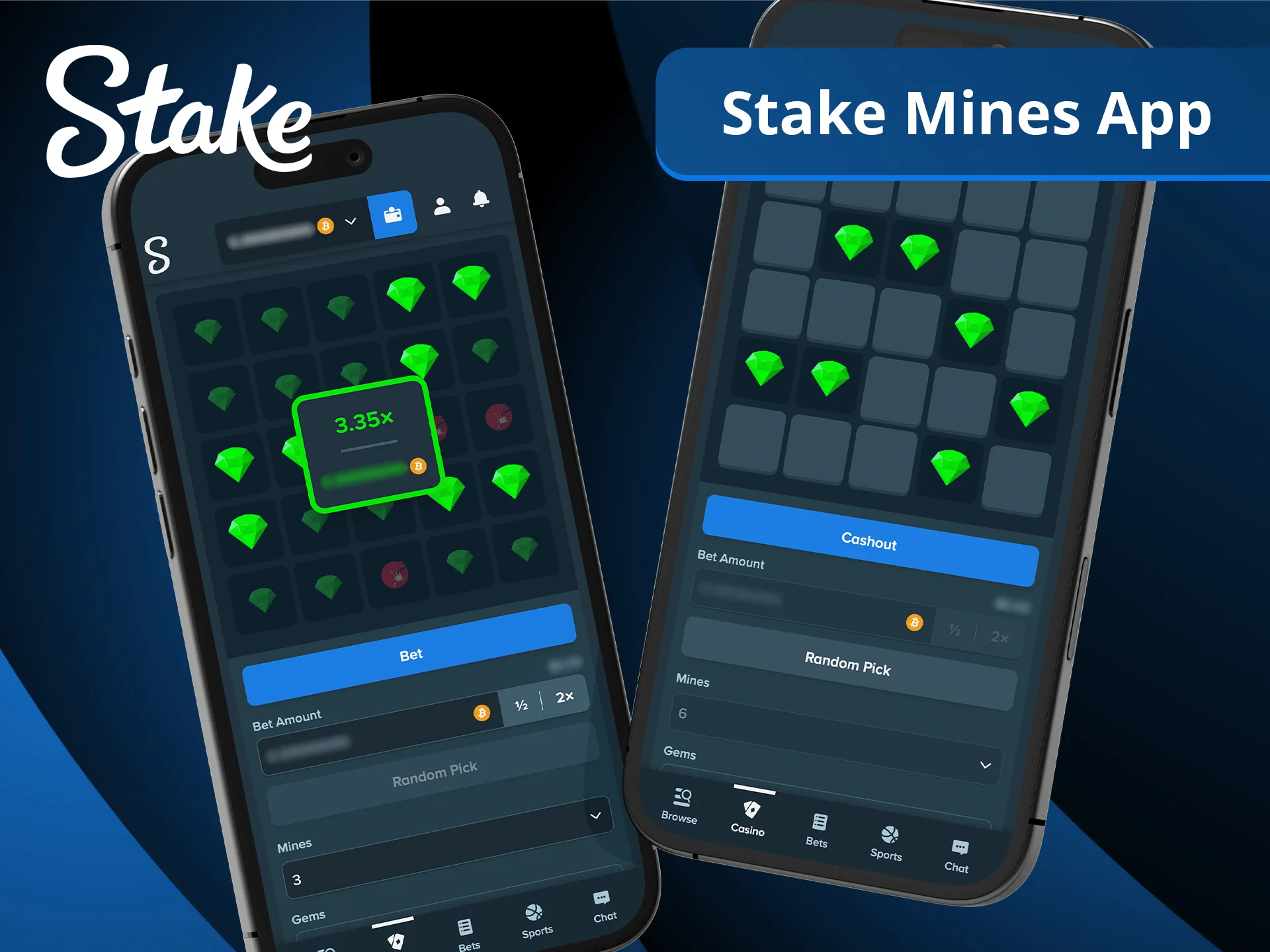 Download the Stake Mines app to enjoy this original game on your mobile device.