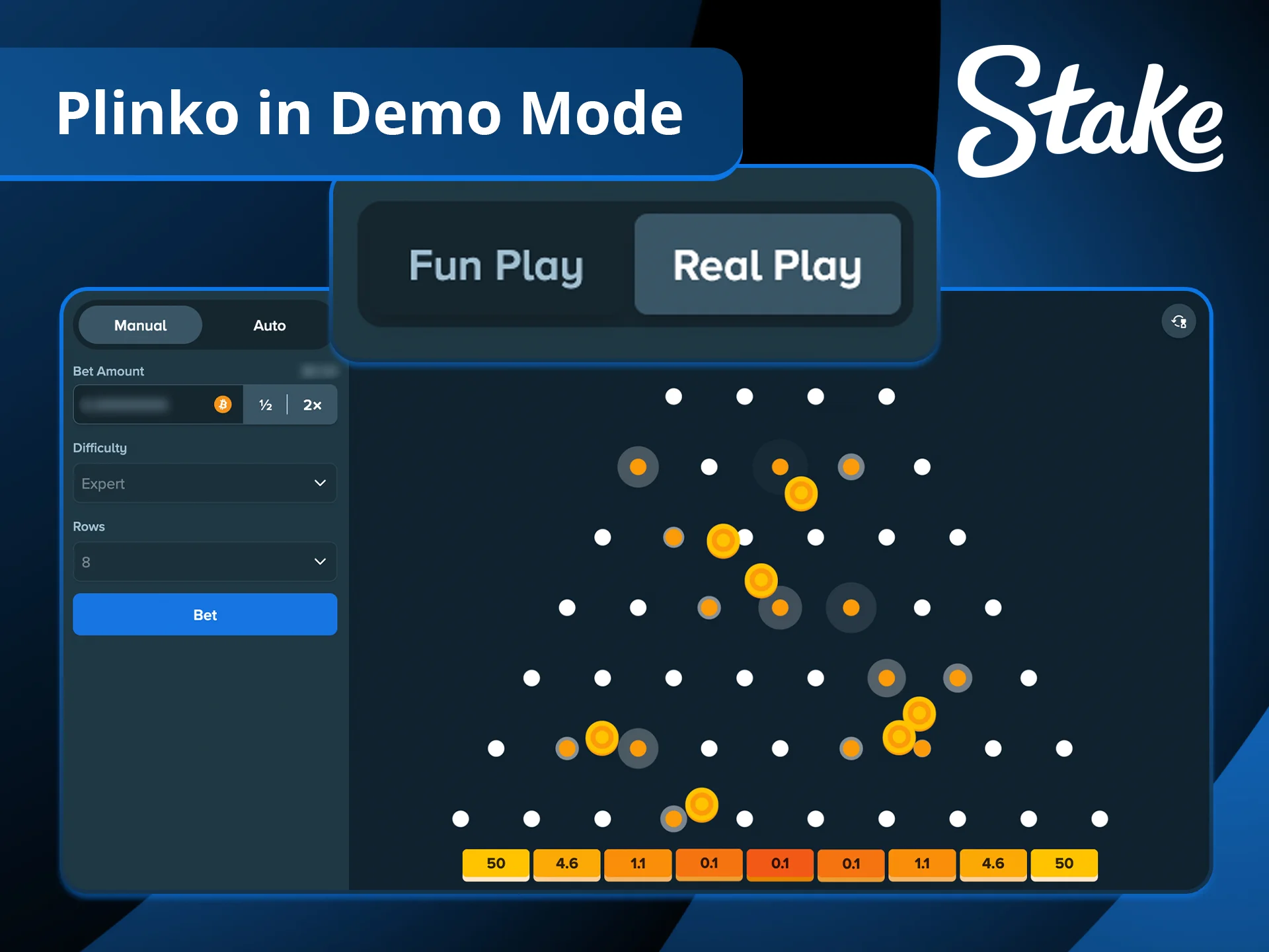 Practice your strategy and play Plinko in free demo mode at no cost.