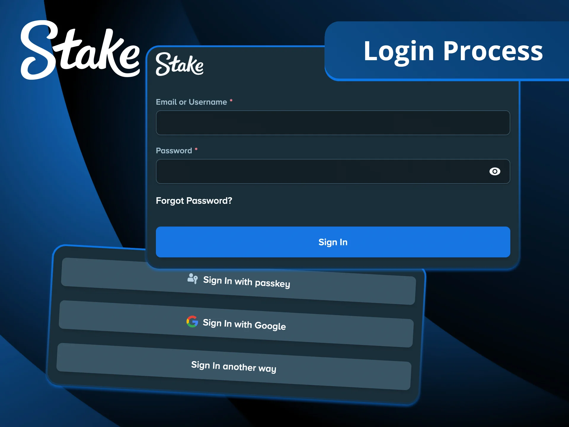 Follow the simple Stake login process to access your personal dashboard.