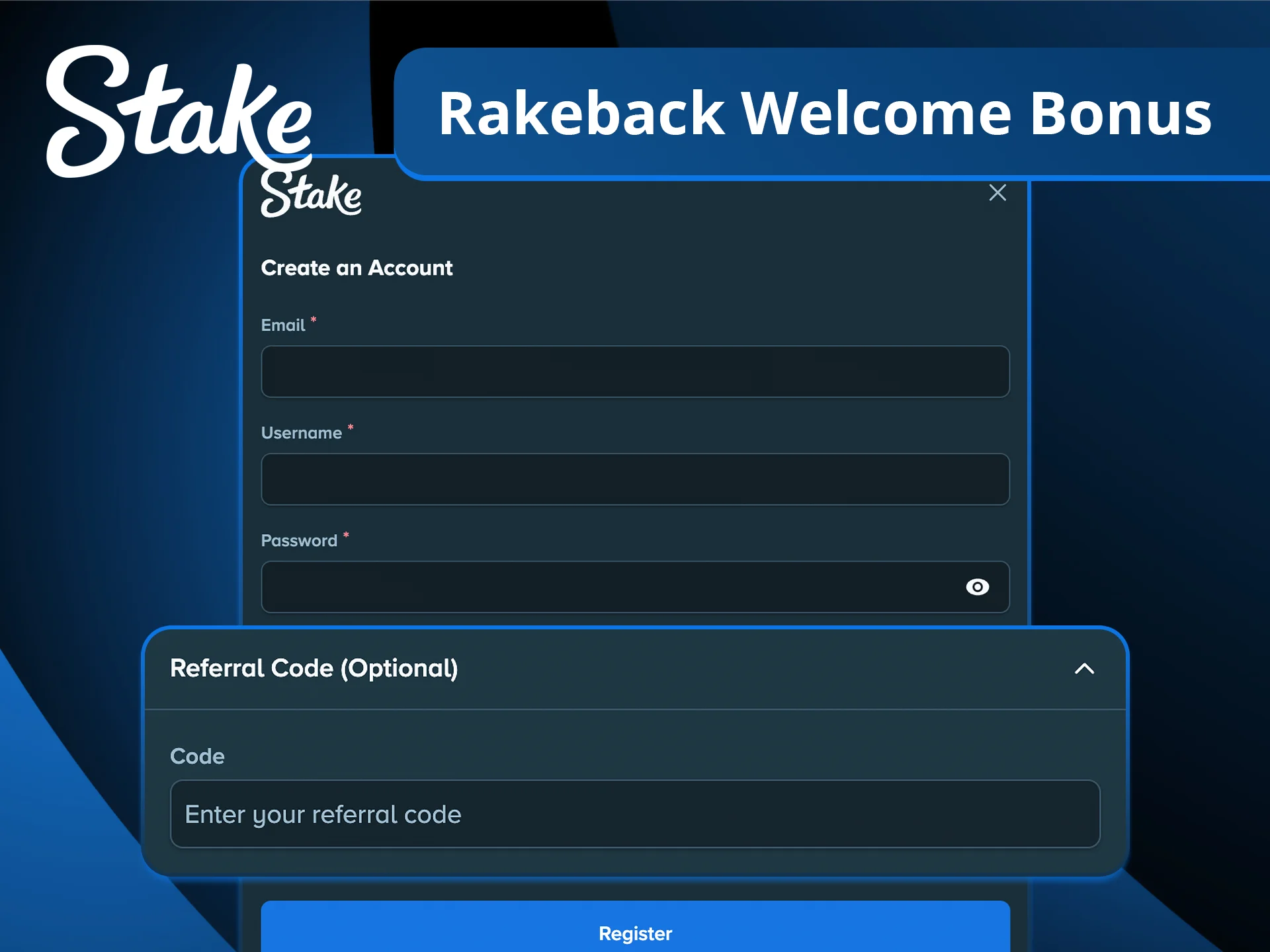 Activate your Stake rakeback welcome bonus to get money back on every bet.