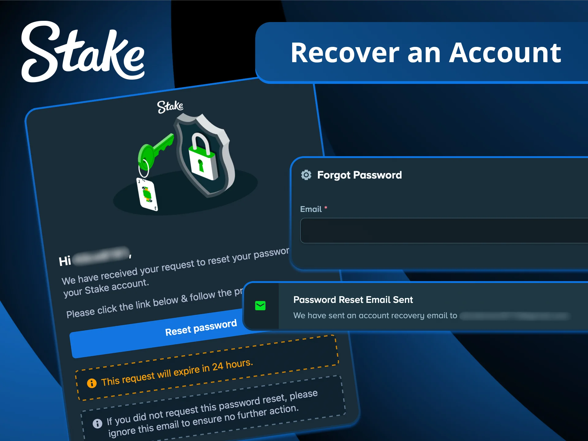 Find out how to recover a Stake account if you have lost access.