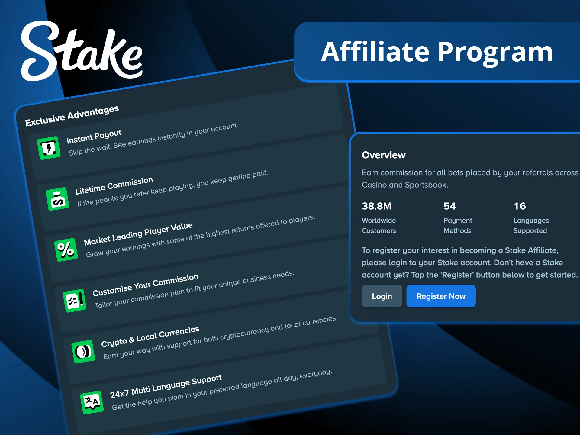 Start earning more with the Stake affiliate program by inviting others.